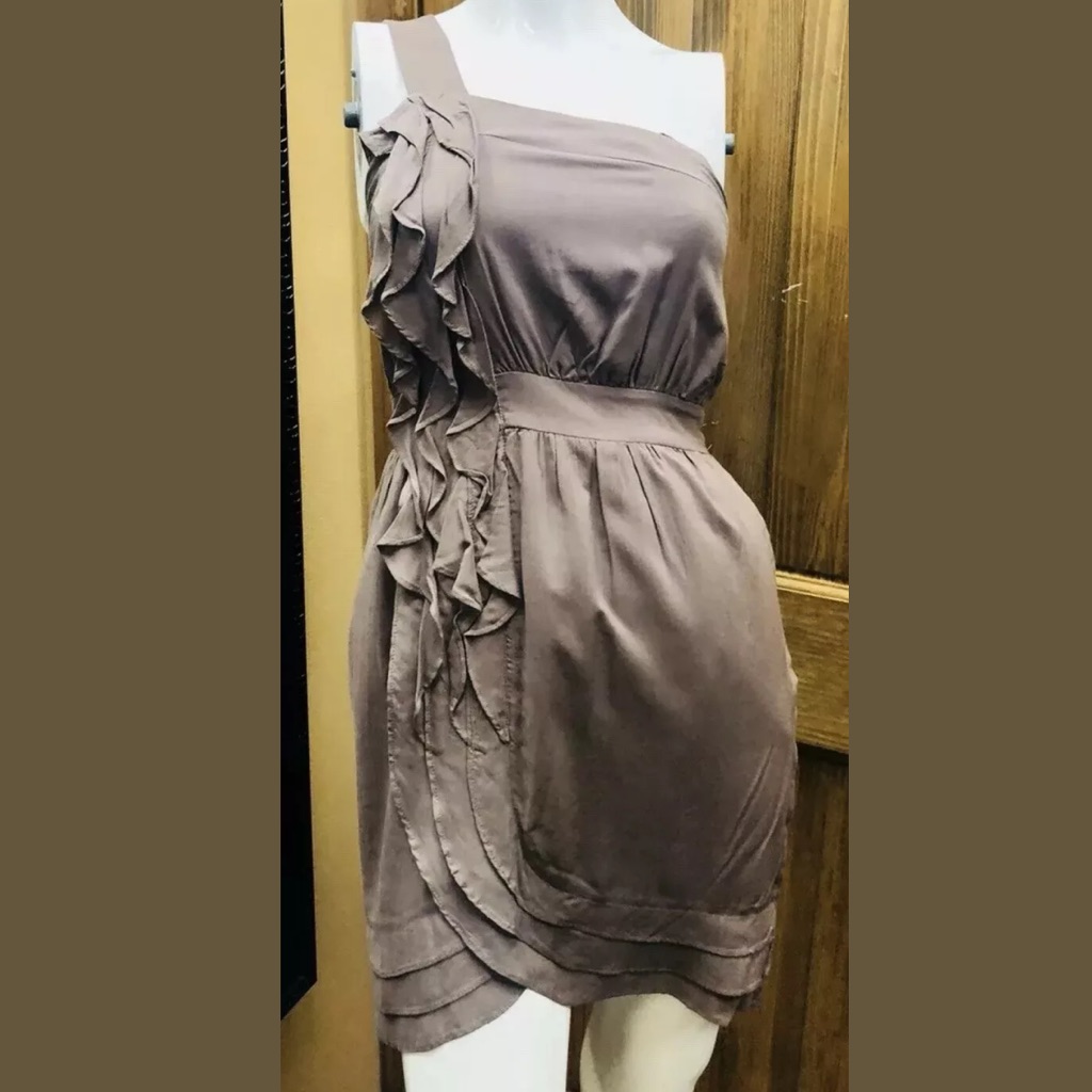 $108 Bcbgeneration One Shoulder Ruffle Dress Sz 0